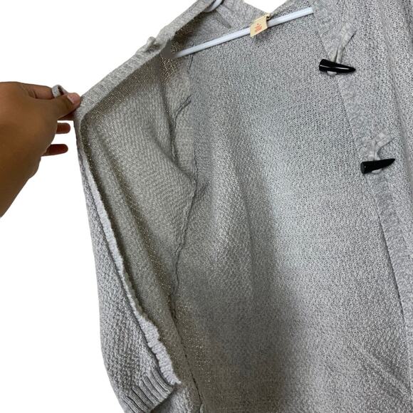 Harper Canyon Long Sleeve Hooded Crocheted Cardigan Gray Size Small Girl - Picture 4 of 8